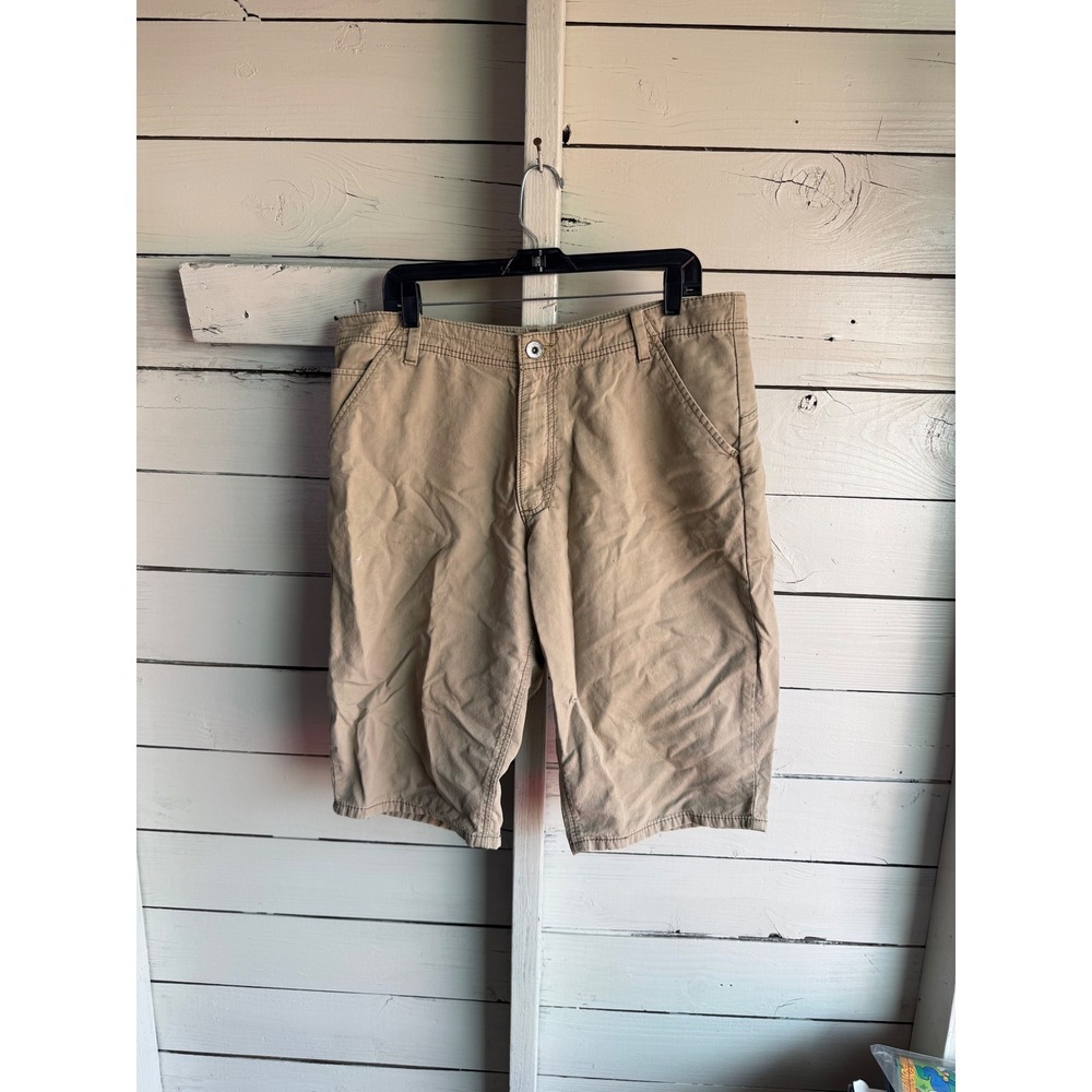 Levis SilverTab Mens Tan Khaki Cargo Shorts Cotton Relaxed Fit Size 34 Baggy